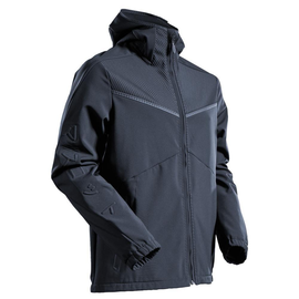 Soft Shell Jacke mit Kapuze / Gr. 4XL,  Schwarzblau Produktbild