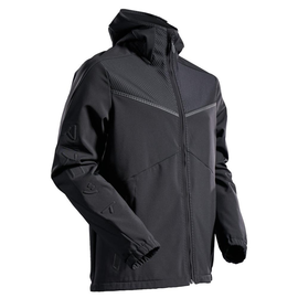Soft Shell Jacke mit Kapuze / Gr. 4XL,  Schwarz Produktbild