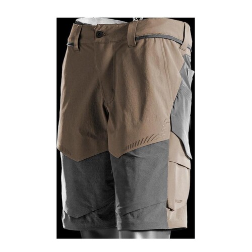 Shorts, Stretch, geringes Gewicht / Gr.  29C68, Dunkel Sandbeige/Anthrazitgrau Produktbild Front View L
