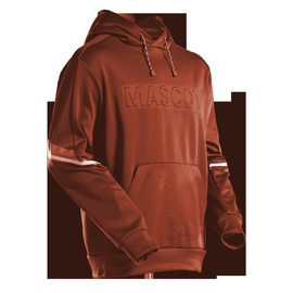 Fleece Kapuzensweatshirt mit  MASCOT-Logo / Gr. L, Herbstrot Produktbild