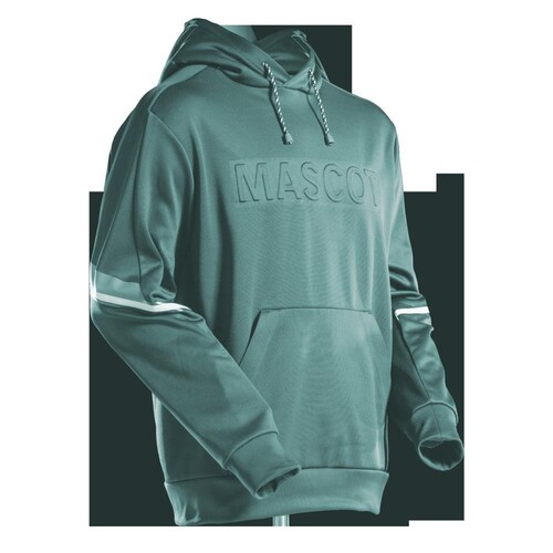 Fleece Kapuzensweatshirt mit  MASCOT-Logo / Gr. L, Waldgrün Produktbild Front View L