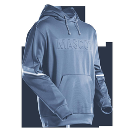 Fleece Kapuzensweatshirt mit  MASCOT-Logo / Gr. L, Steinblau Produktbild