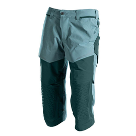 Dreiviertel-Hose, Knietaschen, Stretch  Handwerker-Dreiviertel-Hose / Gr. C46,  Hell Waldgrün/Waldgrün Produktbild