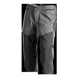 Dreiviertel-Hose, Knietaschen, Stretch  Handwerker-Dreiviertel-Hose / Gr. C44,  Anthrazitgrau/Schwarz Produktbild