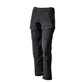 Hose, Knietaschen, Stretch, leicht /  Gr. 82C52, Schwarz Produktbild