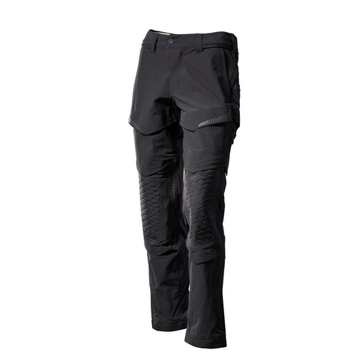 Hose, Knietaschen, Stretch, leicht /  Gr. 82C68, Schwarz Produktbild Front View L