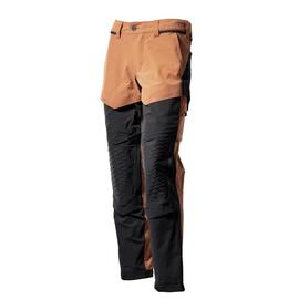 Hose, Knietaschen, Stretch, leicht /  Gr. 82C64, Nussbraun/Schwarz Produktbild