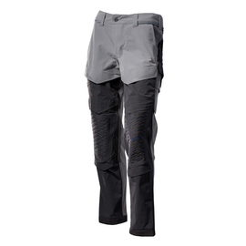Hose, Knietaschen, Stretch, leicht /  Gr. 82C60, Anthrazitgrau/Schwarz Produktbild