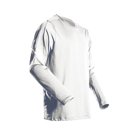 T-Shirt, Langarm, moderne Passform /  Gr. 2XL, Weiß Produktbild