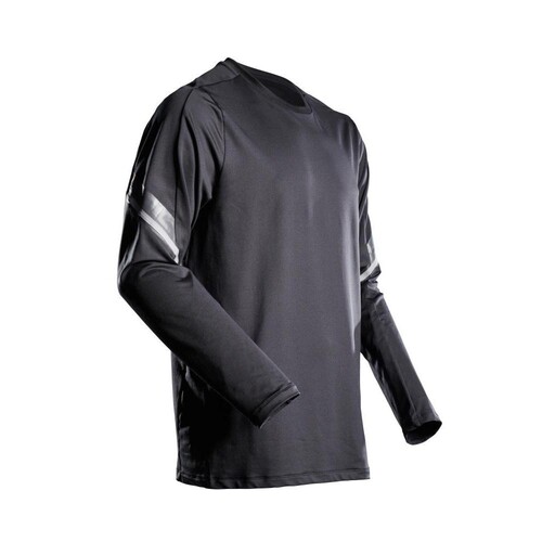 T-Shirt, Langarm, moderne Passform /  Gr. XS, Schwarz Produktbild Front View L