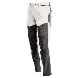 Hose mit Knietaschen, ULTIMATE STRETCH  / Gr. 90C48, Weiß/Anthrazitgrau Produktbild