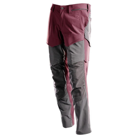 Hose mit Knietaschen, ULTIMATE STRETCH  / Gr. 76C58, Bordeaux/Anthrazitgrau Produktbild