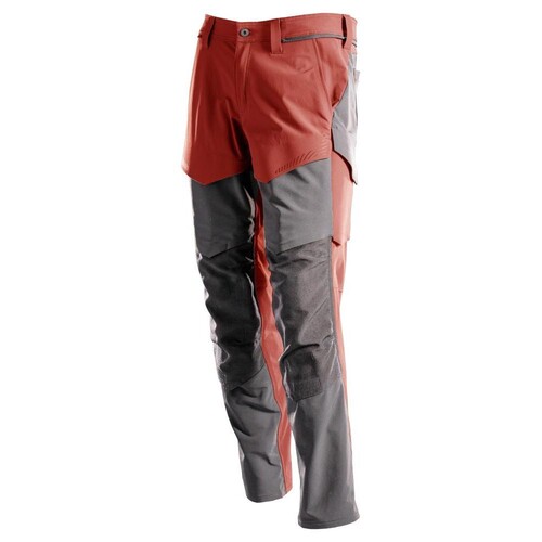 Hose mit Knietaschen, ULTIMATE STRETCH  / Gr. 76C46, Herbstrot/Anthrazitgrau Produktbild Front View L