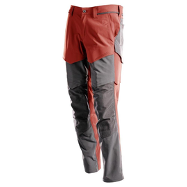 Hose mit Knietaschen, ULTIMATE STRETCH  / Gr. 82C56, Herbstrot/Anthrazitgrau Produktbild