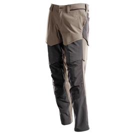 Hose mit Knietaschen, ULTIMATE STRETCH  / Gr. 82C56, Dunkel  Sandbeige/Anthrazitgrau Produktbild