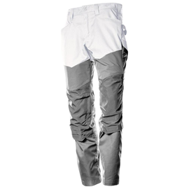 Hose mit Knietaschen / Gr. 82C52,  Weiß/Anthrazitgrau Produktbild
