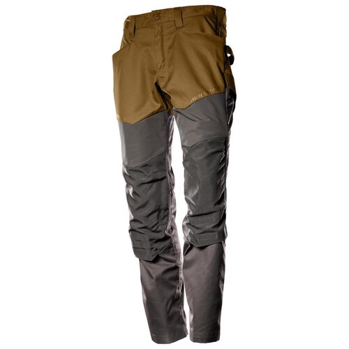Hose mit Knietaschen / Gr. 76C46,  Nussbraun/Schwarz Produktbild Front View L