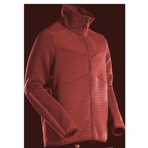 Fleecepullover mit Reißverschluss  Microfleecejacke / Gr. L, Herbstrot Produktbild Front View L