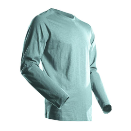 T-Shirt, Langarm, moderne Passform /  Gr. M, Staubgrün Produktbild