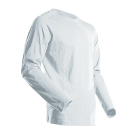 T-Shirt, Langarm, moderne Passform /  Gr. L, Weiß Produktbild