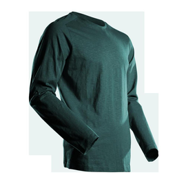 T-Shirt, Langarm, moderne Passform /  Gr. L, Waldgrün Produktbild