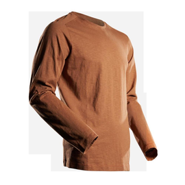 T-Shirt, Langarm, moderne Passform /  Gr. L, Nussbraun Produktbild