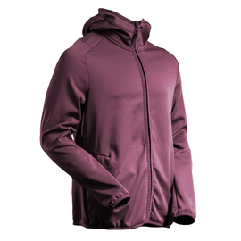 Fleecepullover, Kapuze, Reißverschluss  Microfleecejacke / Gr. L, Bordeaux Produktbild