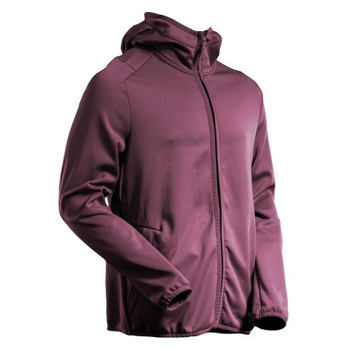 Fleecepullover, Kapuze, Reißverschluss  Microfleecejacke / Gr. L, Bordeaux Produktbild Front View L