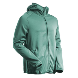 Fleecepullover, Kapuze, Reißverschluss  Microfleecejacke / Gr. L, Waldgrün Produktbild