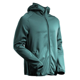 Fleecepullover, Kapuze, Reißverschluss  Microfleecejacke / Gr. L, Hell Waldgrün Produktbild