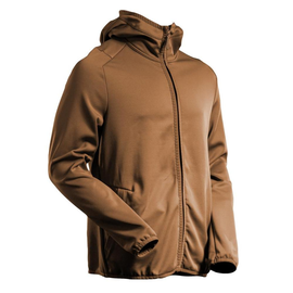 Fleecepullover, Kapuze, Reißverschluss  Microfleecejacke / Gr. L, Nussbraun Produktbild