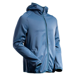 Fleecepullover, Kapuze, Reißverschluss  Microfleecejacke / Gr. L, Steinblau Produktbild