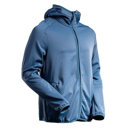 Fleecepullover, Kapuze, Reißverschluss  Microfleecejacke / Gr. L, Steinblau Produktbild Front View L