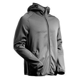 Fleecepullover, Kapuze, Reißverschluss  Microfleecejacke / Gr. L, Anthrazitgrau Produktbild