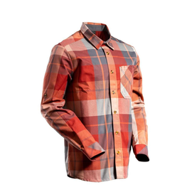 Hemd aus Flanell, kariert / Gr. XS,  Herbstrot-kariert Produktbild