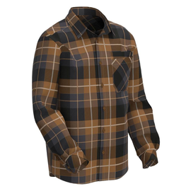 Hemd aus Flanell, kariert / Gr. XS,  Nussbraun-kariert Produktbild