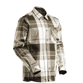 Hemd aus Flanell, kariert / Gr. XS,  Dunkel Sandbeige-kariert Produktbild