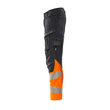 Hose mt Knietaschen, ULTIMATE STRETCH /  Gr. 90C60, Schwarzblau/Hi-vis Orange Produktbild Additional View 1 S