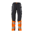 Hose mt Knietaschen, ULTIMATE STRETCH /  Gr. 90C60, Schwarzblau/Hi-vis Orange Produktbild Additional View 2 S
