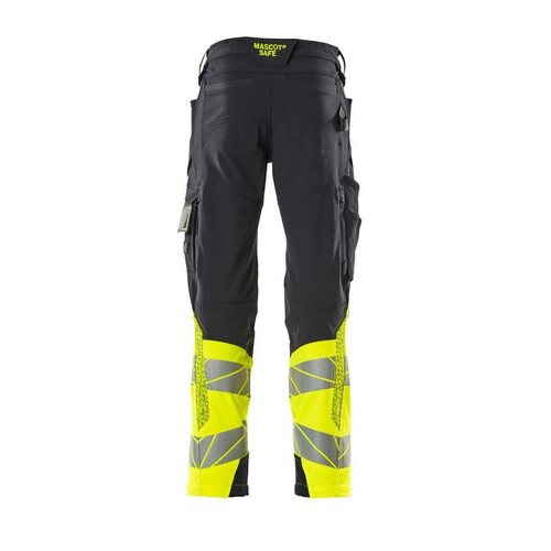 Hose mt Knietaschen, ULTIMATE STRETCH /  Gr. 76C47, Schwarzblau/Hi-vis Gelb Produktbild Additional View 2 L