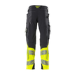 Hose mt Knietaschen, ULTIMATE STRETCH /  Gr. 82C47, Schwarzblau/Hi-vis Gelb Produktbild Additional View 2 S