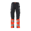 Hose mt Knietaschen, ULTIMATE STRETCH /  Gr. 90C60, Schwarzblau/Hi-vis Rot Produktbild Additional View 2 S