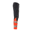 Hose mt Knietaschen, ULTIMATE STRETCH /  Gr. 90C60, Schwarzblau/Hi-vis Rot Produktbild Additional View 3 S