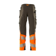 Hose mt Knietaschen, ULTIMATE STRETCH /  Gr. 90C49, Dunkelanthrazit/Hi-vis  Orange Produktbild Additional View 2 S
