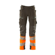 Hose mt Knietaschen, ULTIMATE STRETCH /  Gr. 90C60, Dunkelanthrazit/Hi-vis  Orange Produktbild