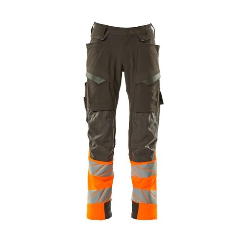 Hose mt Knietaschen, ULTIMATE STRETCH /  Gr. 90C60, Dunkelanthrazit/Hi-vis  Orange Produktbild