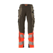 Hose mt Knietaschen, ULTIMATE STRETCH /  Gr. 82C47, Dunkelanthrazit/Hi-vis Rot Produktbild Additional View 2 S