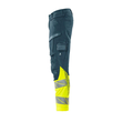 Hose mt Knietaschen, ULTIMATE STRETCH /  Gr. 90C60, Dunkelpetroleum/Hi-vis Gelb Produktbild Additional View 1 S