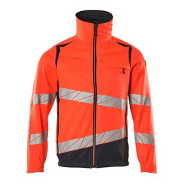 Jacke, Stretch-Einsätze Arbeitsjacke /  Gr. 4XL, Hi-vis Rot/Schwarzblau Produktbild