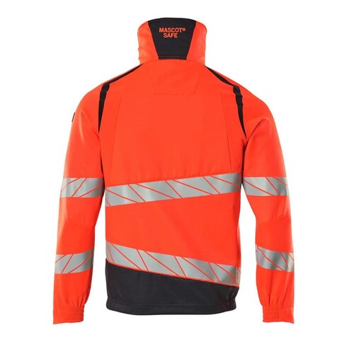 Jacke, Stretch-Einsätze Arbeitsjacke /  Gr. 4XL, Hi-vis Rot/Schwarzblau Produktbild Additional View 2 L